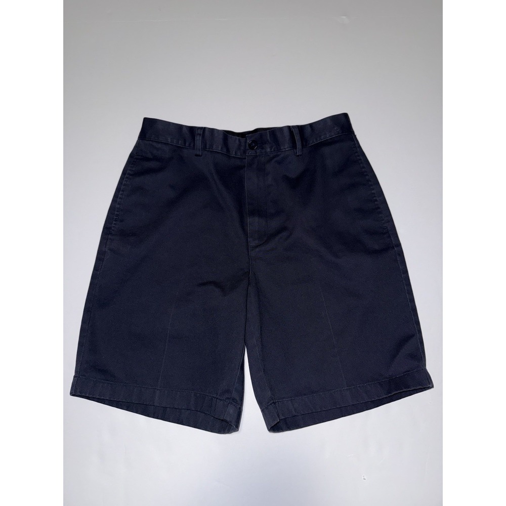 L.L.Bean Men 31 Chino Shorts Blue Natural Fit Cotton Casual Flat Front Outdoor